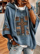 Women's Casual Printed Loose Sweatshirt