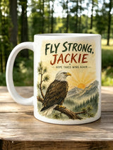 Retro Fly Strong Jackie Print Mug