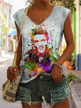 Women's Music Festival Print Sleeveless Tank Top