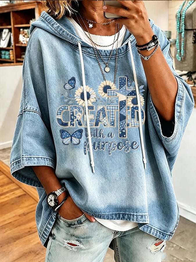 Women's  Faith Over Fear Printing  Top