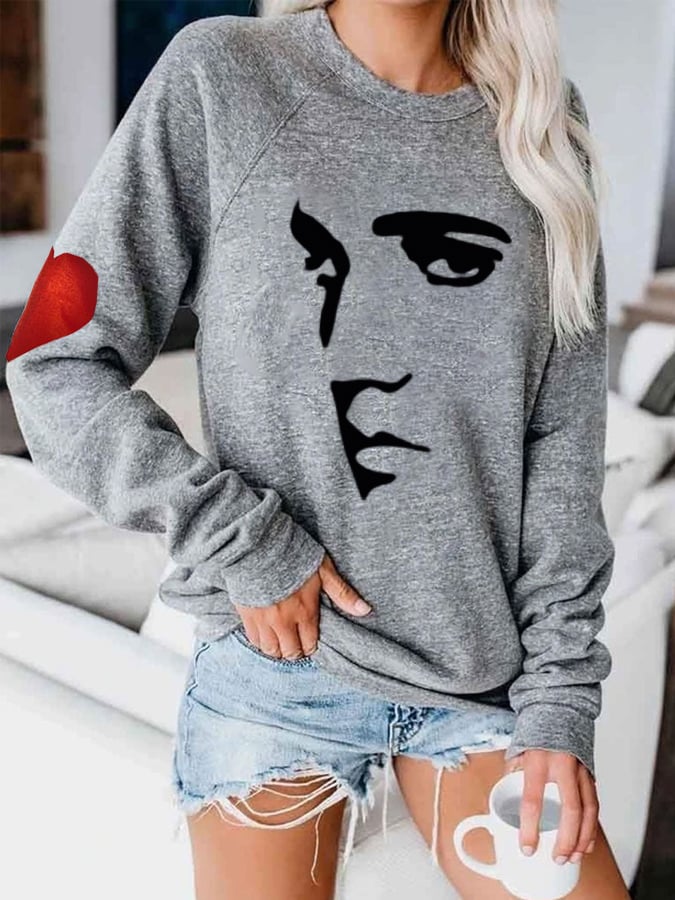 Women's Silhouette Print Souvenir Sweatshirt