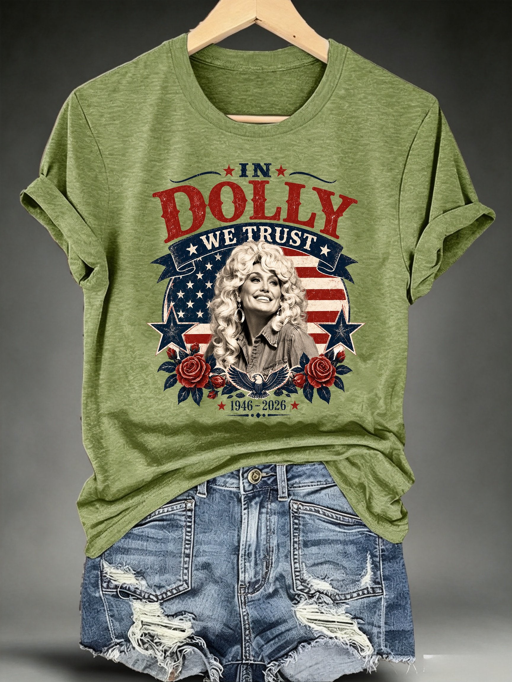 Women's Vintage Country Music Tribute Parton Tour T-Shirt