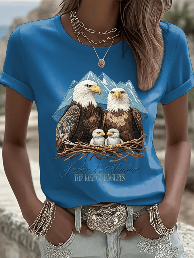 Women's Jackie & Shadow Print Casual T-Shirt