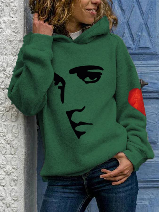 Women's Silhouette Print Souvenir Hoodie