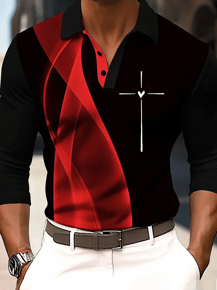 Men's Love Cross Faith Print T-shirt