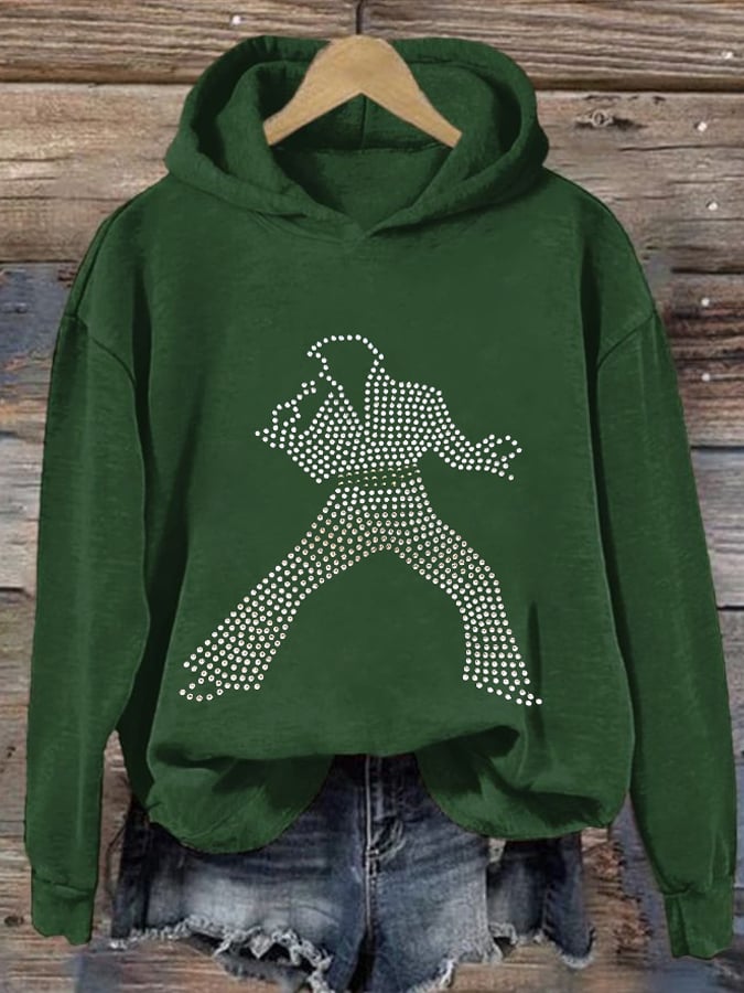 Women's Music King Printed Hoodie