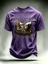 Men's HER WINGS MAY REST Print Crew-Neck T-Shirt