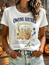 Women's Owens Sisters Apothecary Witch Print Casual T-shirt