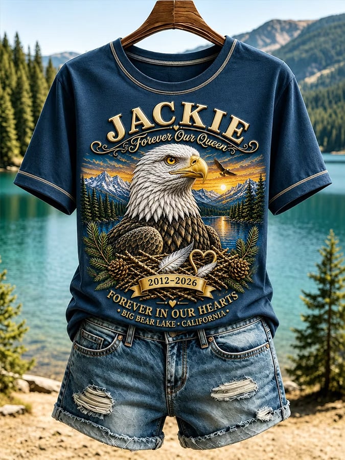 Retro In Loving Memory Of Jackie Rest In Peace Jackie Of Big Bear Valley A Legend. Forever In Our Hearts Print T-Shirt