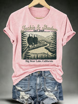 Women's JACKIE & SHADOW Print Crew-Neck T-Shirt