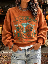 Women's Owens Sisters Apothecary Witch Print Casual Sweatshirt