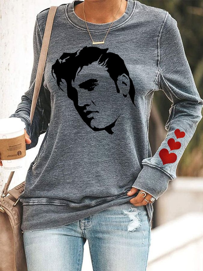 Women's Silhouette Print Souvenir Sweatshirt