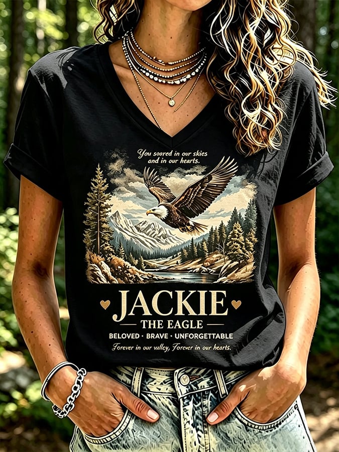 Women's Retro Fly Strong Jackie Print   T-Shirt
