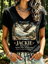 Women's Retro Fly Strong Jackie Print   T-Shirt