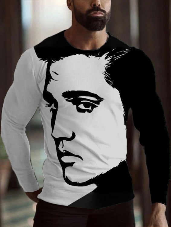 Men's Superstar Printed Casual Long Sleeve T-Shirt