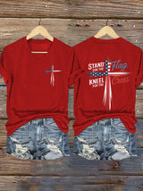 Women's Faith Print V-Neck T-Shirt