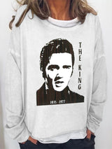 Retro King Of Rock Roll 1935-1977 Print Sweatshirt
