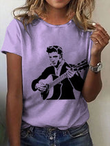 Women's Retro Music Star Print T-Shirt