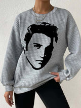 Women's Vintage Print Long Sleeve Sweatshirt