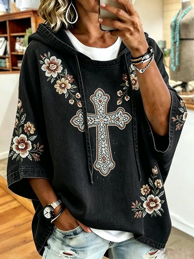 Women's Casual Faith Print Top