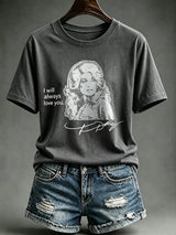 Women's Rip Dolly Parton Print T-Shirt