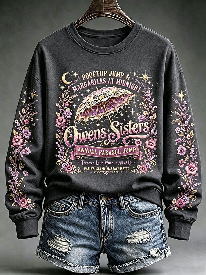 Women's Owens Sisters Print Casual Sweatshirt