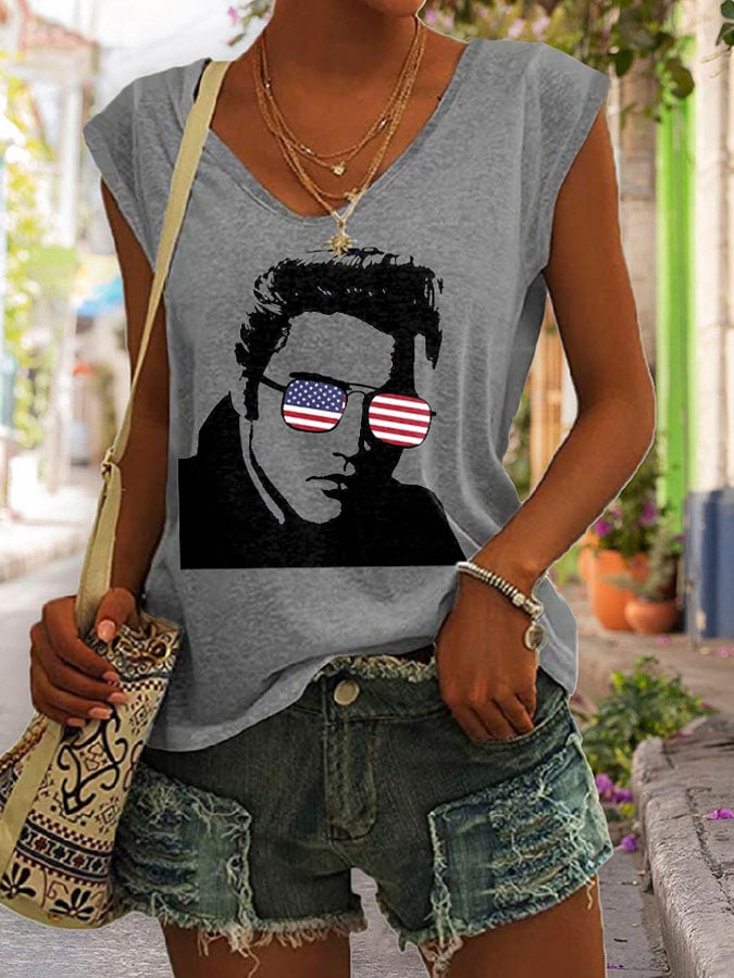 Women's The King Print Tank Top