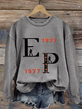 Retro King Of Rock Roll 1935-1977 Print Sweatshirt