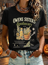 Women's Owens Sisters Apothecary Witch Print Casual T-shirt