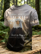 Men's Retro In Loving Memory Of Jackie Rest In Peace Jackie Of Big Bear Valley A Legend. Forever In Our Hearts Print T-Shirt