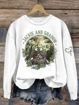 Women's Printed Long-Sleeve Sweatshirt