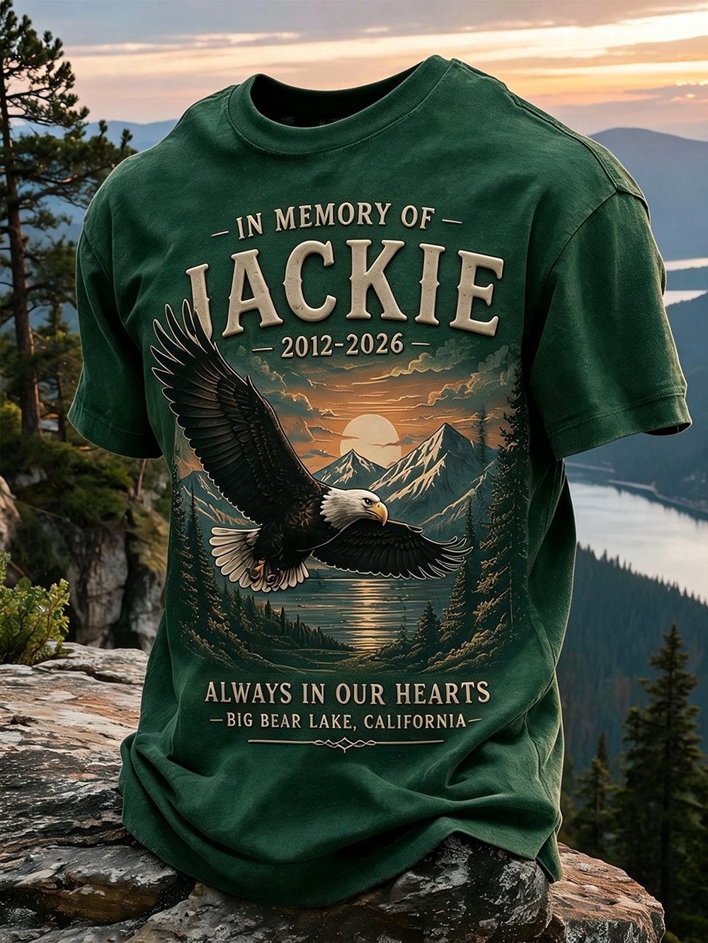 Men's "Fly Free Jackie" Print Short-Sleeve T-Shirt