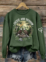Women's Printed Long-Sleeve Sweatshirt