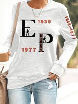 Retro King Of Rock Roll 1935-1977 Print Sweatshirt