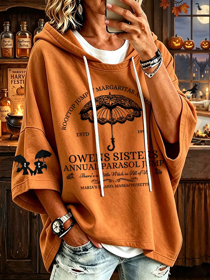 Women's Owens Sisters Apothecary Witch Print Hooded Sweatshirt