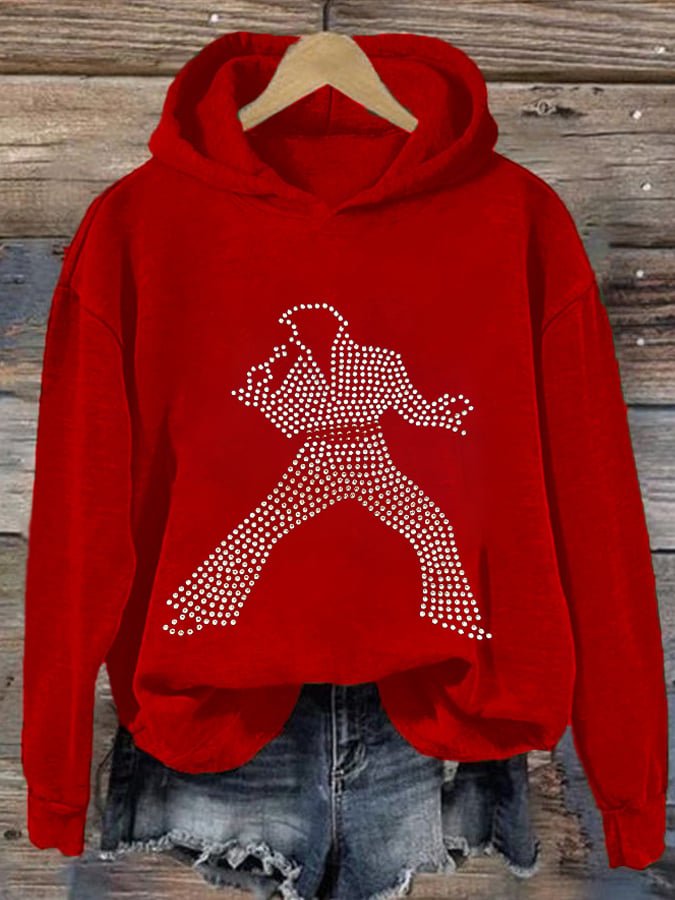 Women's Music King Printed Hoodie