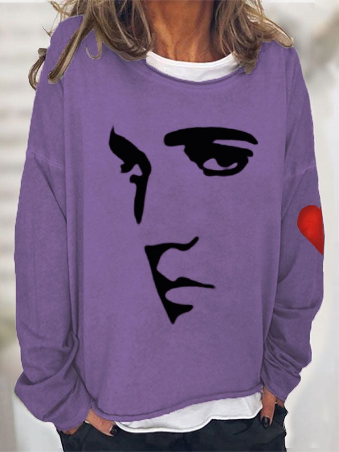 Women's Silhouette Print Souvenir Sweatshirt
