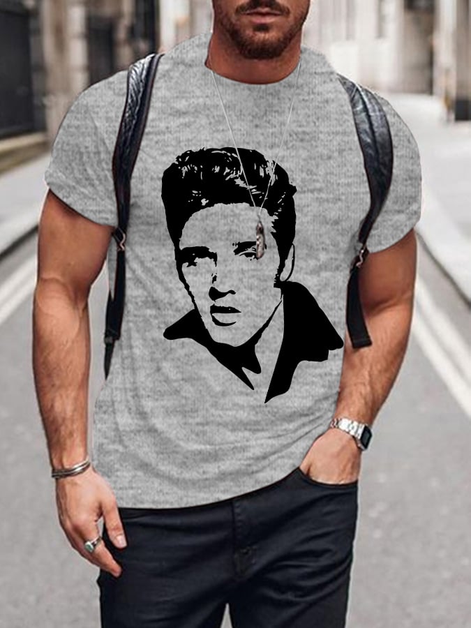 Men's Legendary Singer Print T-Shirt