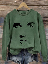 Retro King Of Rock Roll Print Sweatshirt