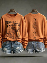 Women's Midnight Margaritas Print Casual Sweatshirt