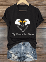 Women's Jackie & Shadow Print Casual T-Shirt