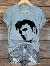 Women's Vintage Printed Casual V-Neck T-Shirt
