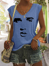 Women's Legendary Singer Actor Silhouette Sleeveless Tee