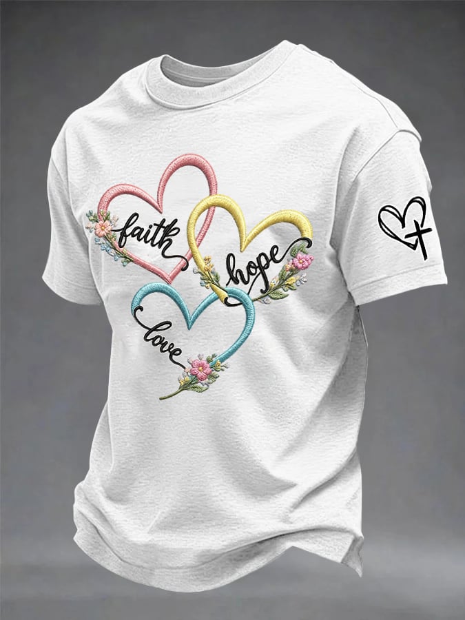 Men's Faith Printing  T-Shirts