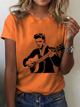 Women's Retro Music Star Print T-Shirt
