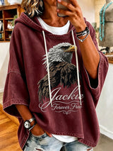 Women'S Casual Bald Eagle "Jackie" Print Top