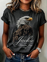 Women'S Casual Bald Eagle "Jackie" Print Top