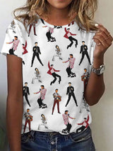 Women's music singer printed T-shirt