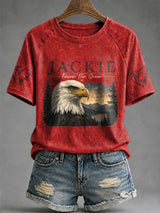 Retro Jackie Forever Our Queen Print T-Shirt