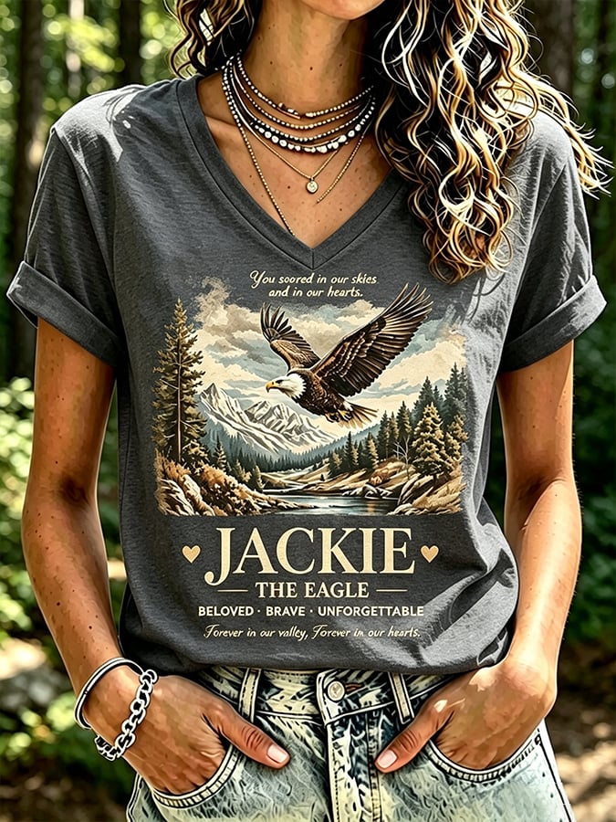 Women's Retro Fly Strong Jackie Print   T-Shirt